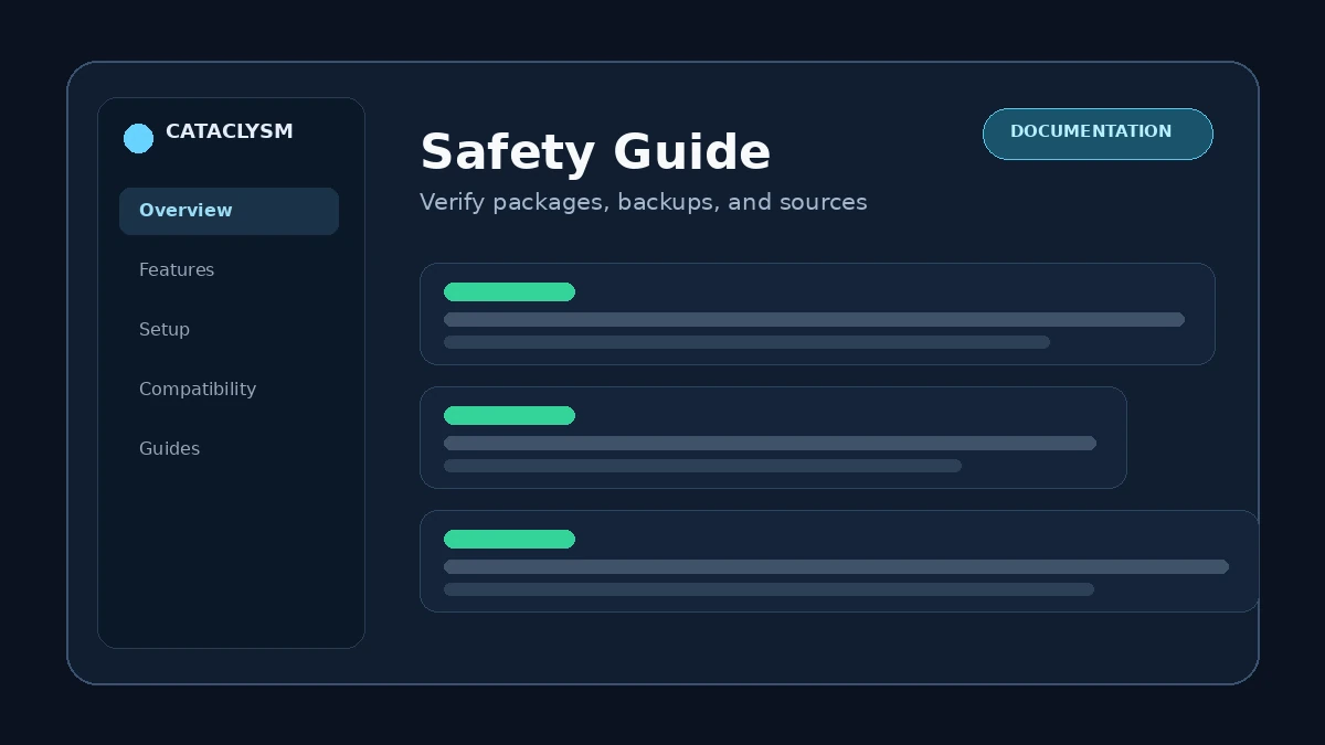 Is Cataclysm Mod Safe? Download and Backup Checks